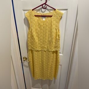 NorthStyle Sunny Yellow Lace Midi Dress
